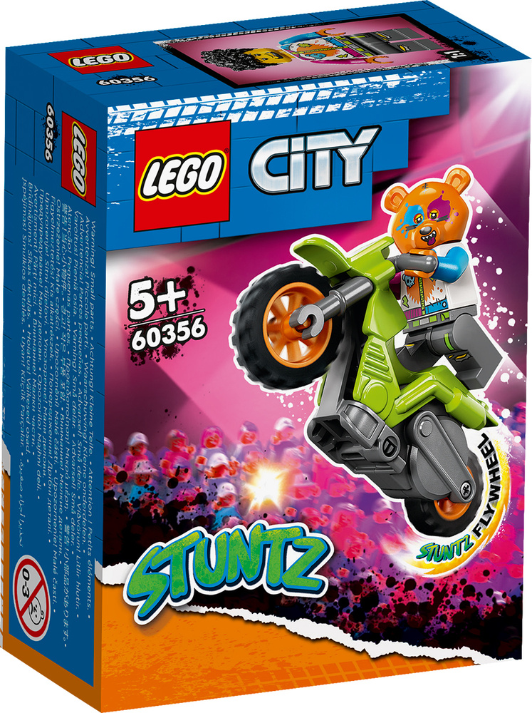 Фото Конструктор LEGO 60356 Город Трюковый мотоцикл с медведем