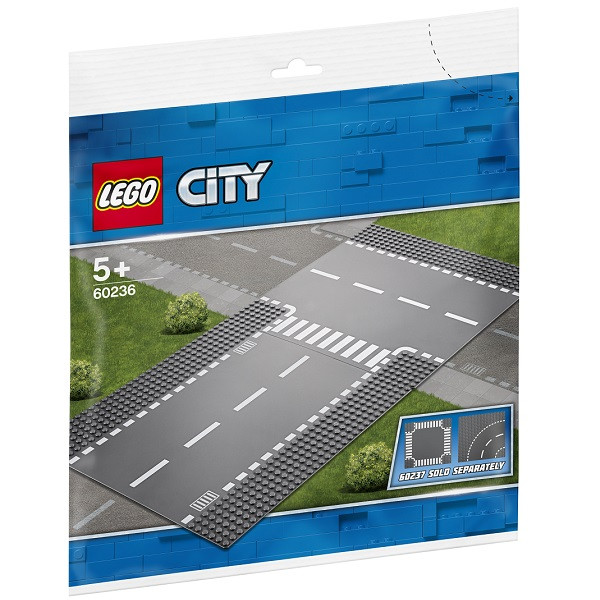 Фото Конструктор LEGO Прямой и Т-образный перекрёсток CITY 60236
