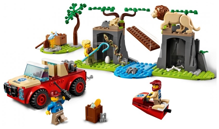 Цена Конструктор LEGO 60301 Город Спасательный внедорожник для зверей