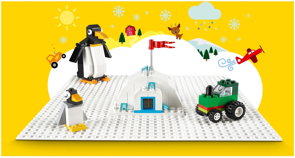Цена Конструктор LEGO Белая базовая пластина Classic 11010