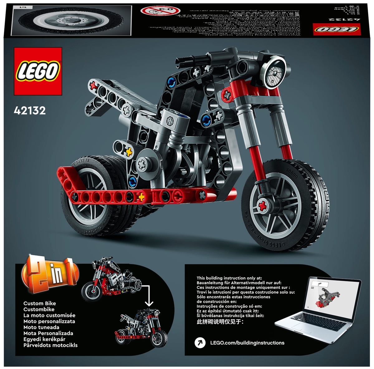 Фото Конструктор LEGO 42132 Техник Мотоцикл