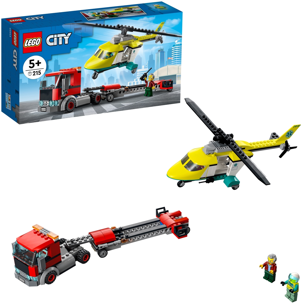 Фотография Конструктор LEGO 60343 Город Грузовик для спасательного вертолёта