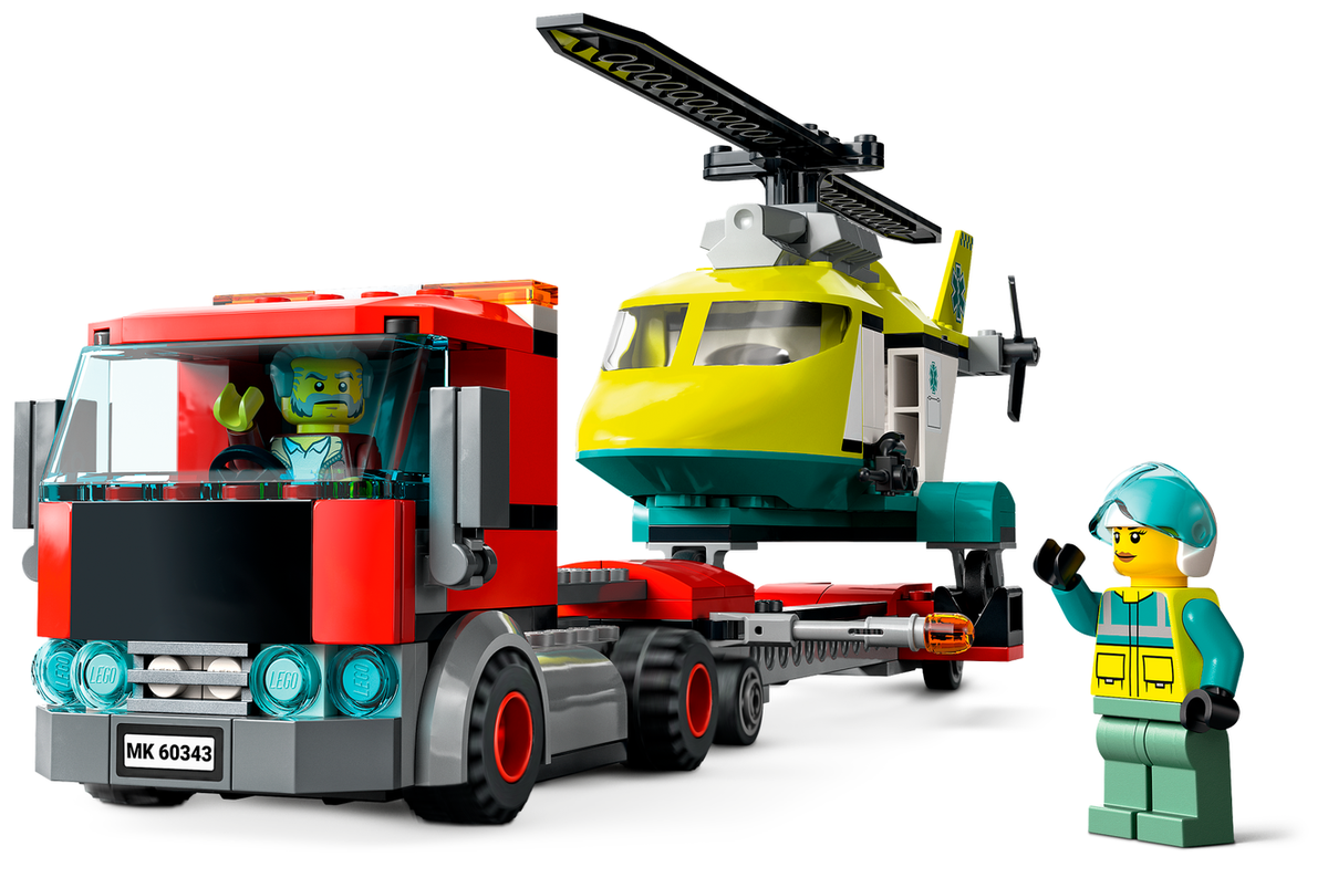 Цена Конструктор LEGO 60343 Город Грузовик для спасательного вертолёта