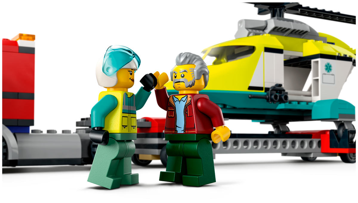 Купить Конструктор LEGO 60343 Город Грузовик для спасательного вертолёта