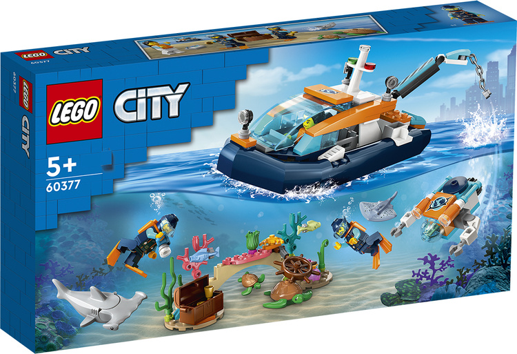 Фото Конструктор LEGO 60377 Город Лодка для дайвинга