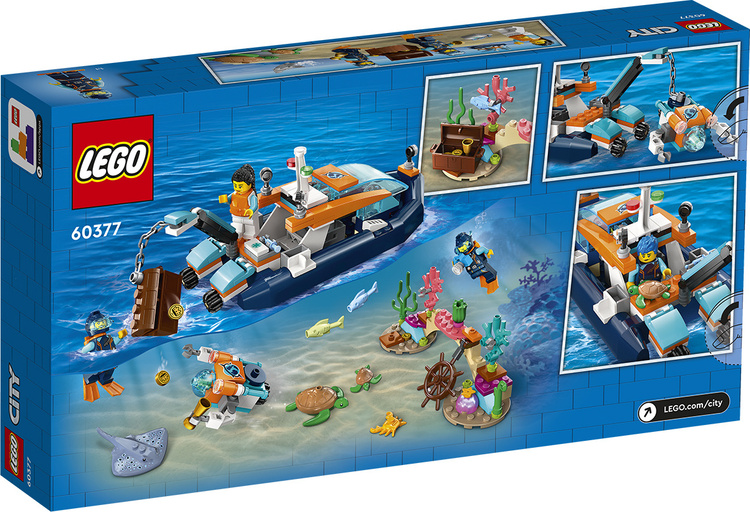 Фотография Конструктор LEGO 60377 Город Лодка для дайвинга