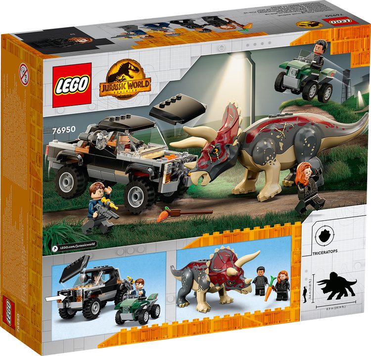 Фотография Конструктор LEGO Нападение трицератопса на пикап Jurassic World 76950