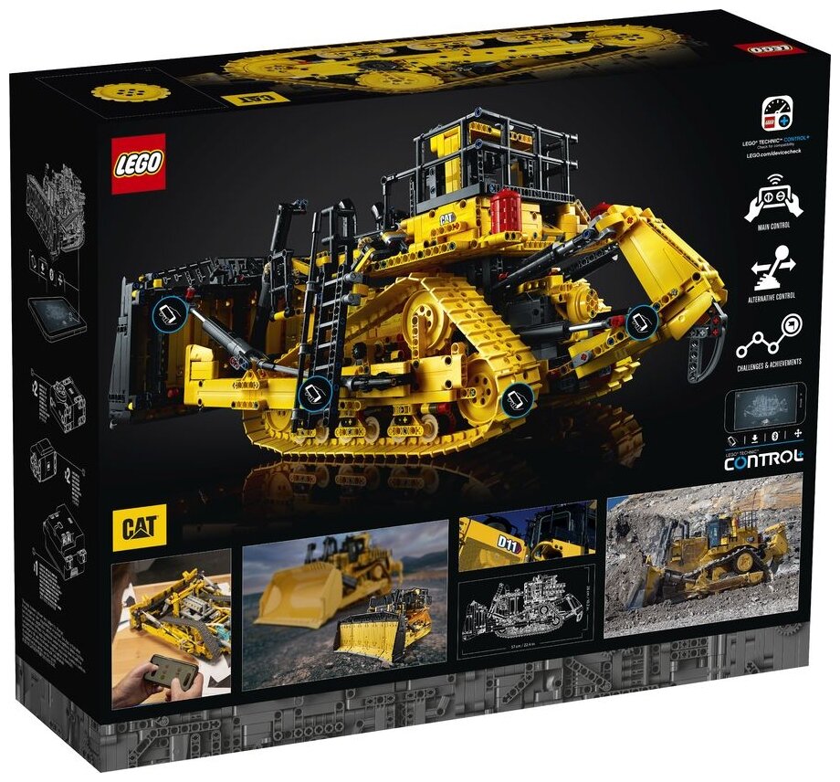 Конструктор LEGO Бульдозер Cat D11 на пульте управления TECHNIC 42131 Казахстан