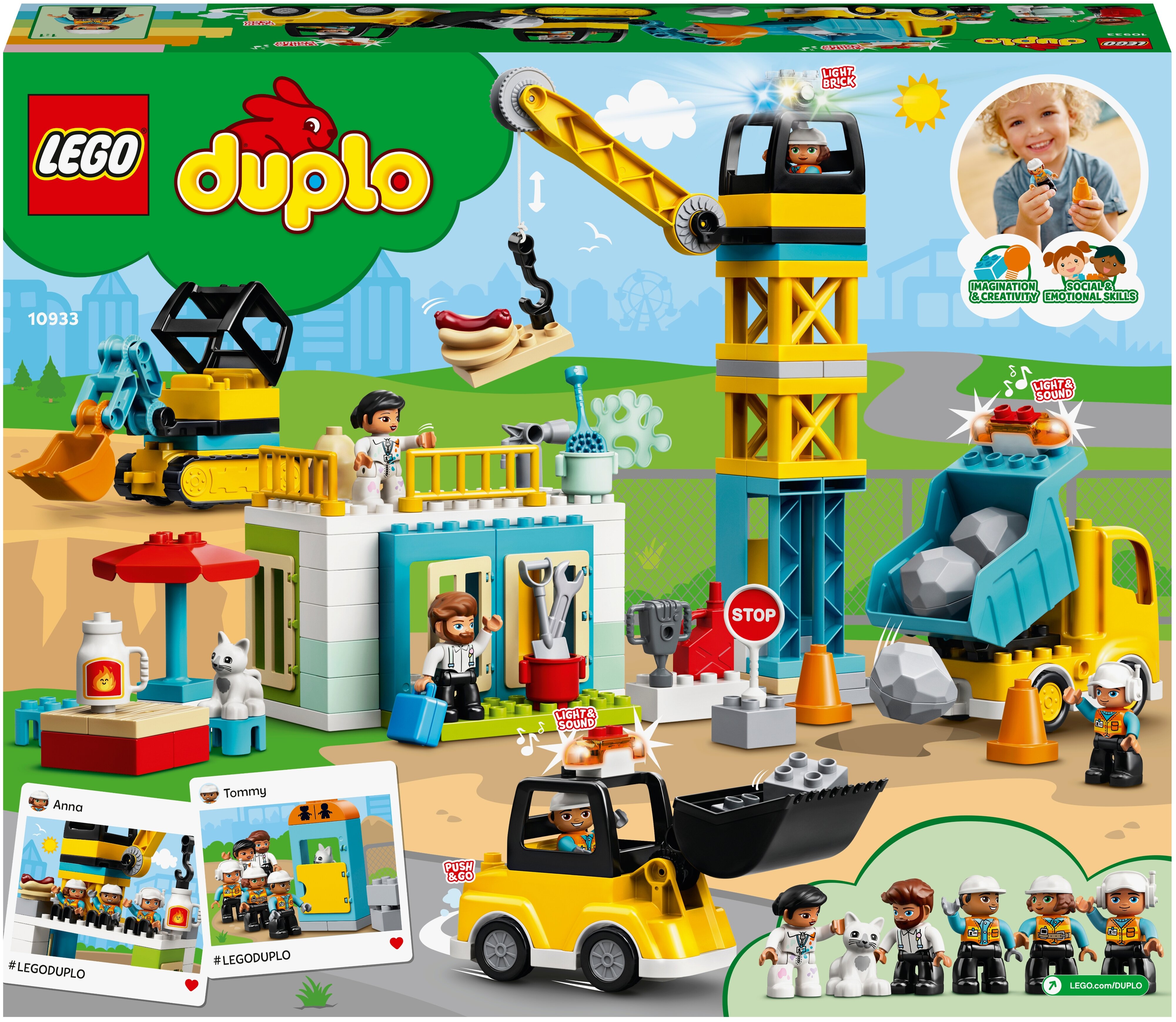 Фото Конструктор LEGO Башенный кран на стройке DUPLO 10933