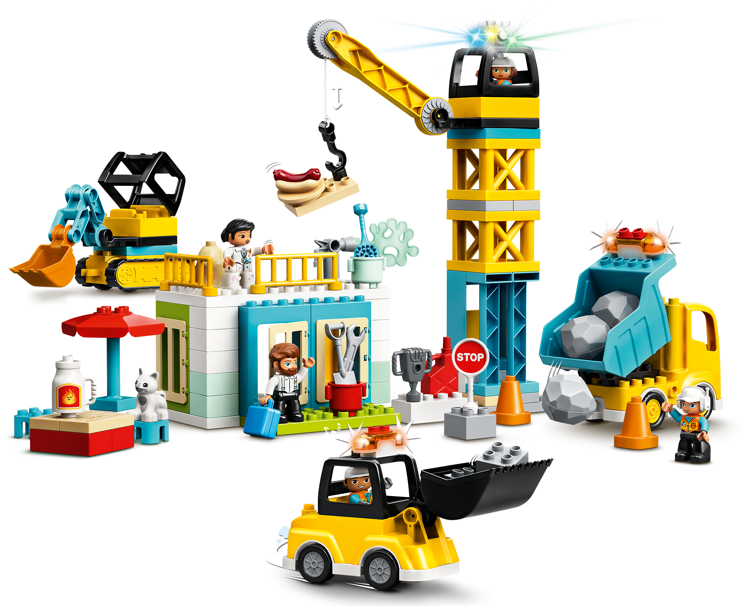 Цена Конструктор LEGO Башенный кран на стройке DUPLO 10933