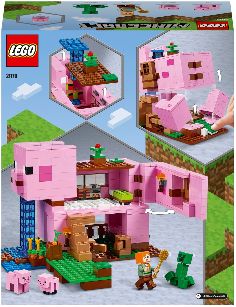 Фото Конструктор LEGO 21170 Minecraft Дом-свинья
