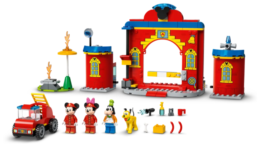 Картинка Конструктор LEGO 10776 Микки и Друзья Пожарная часть и машина Микки и его друзей