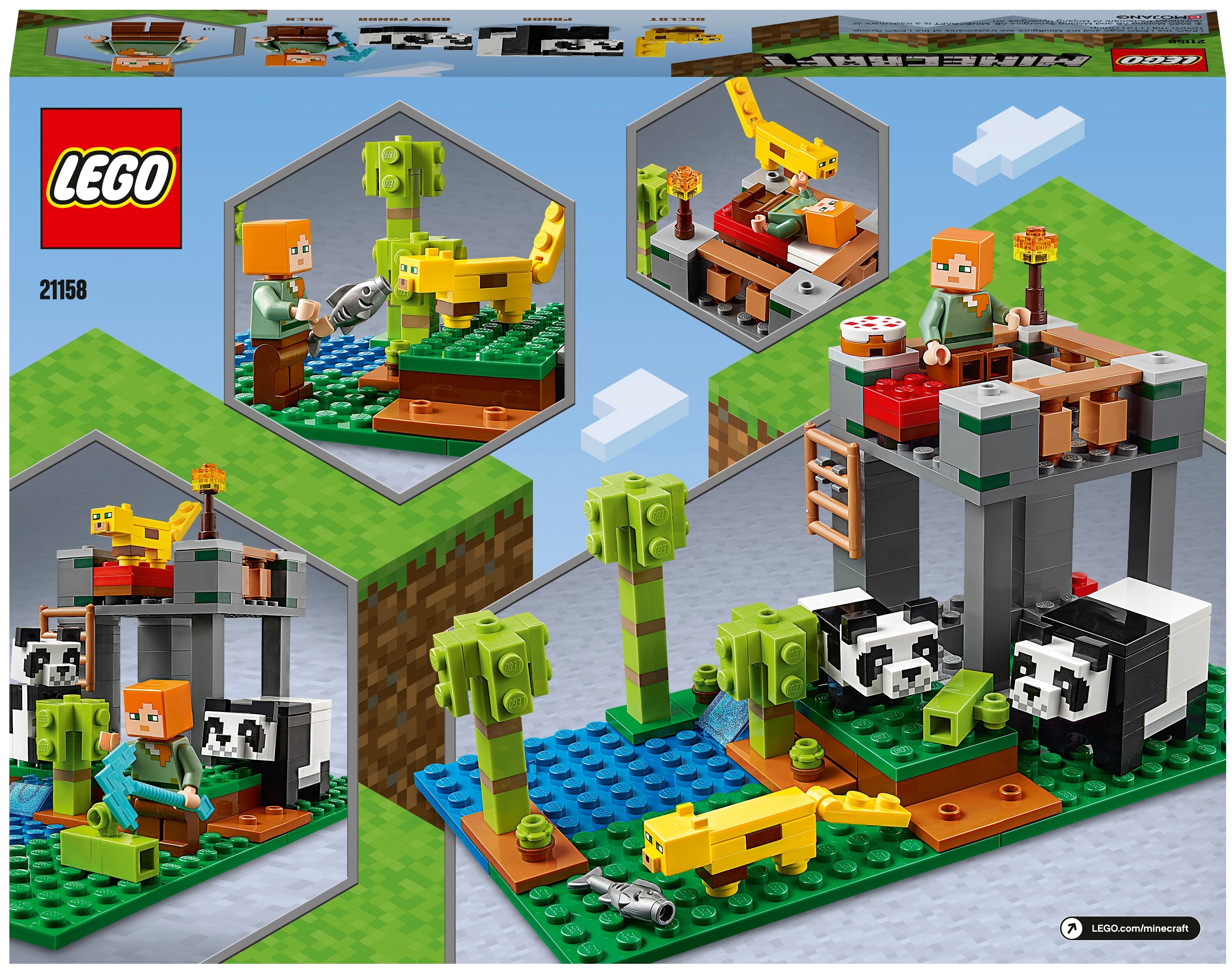 Фото Конструктор LEGO Minecraft Питомник панд 21158