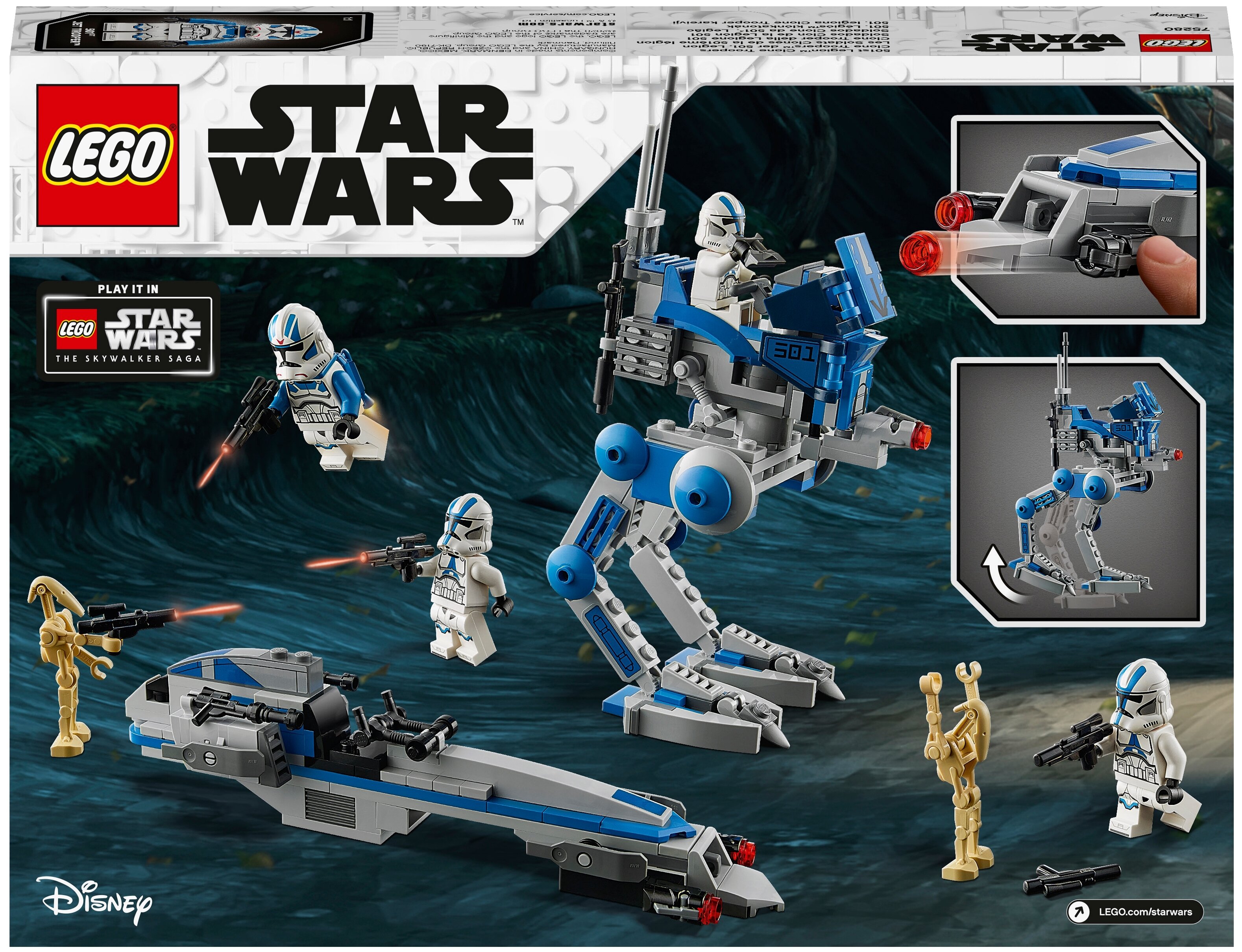 Фото Конструктор LEGO Star Wars Клоны-пехотинцы 501-го легиона 75280