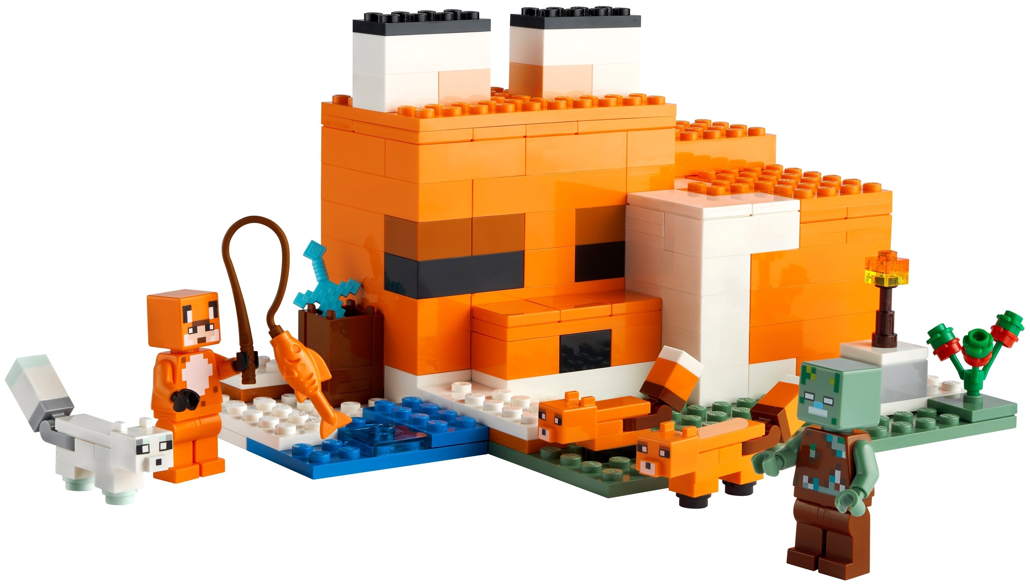 Картинка Конструктор LEGO Minecraft Лисья хижина 21178