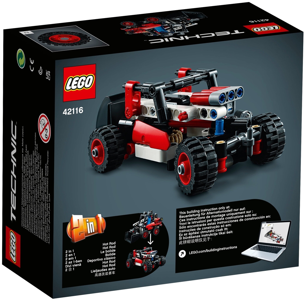 Конструктор LEGO 42116 Техник Фронтальный погрузчик Казахстан