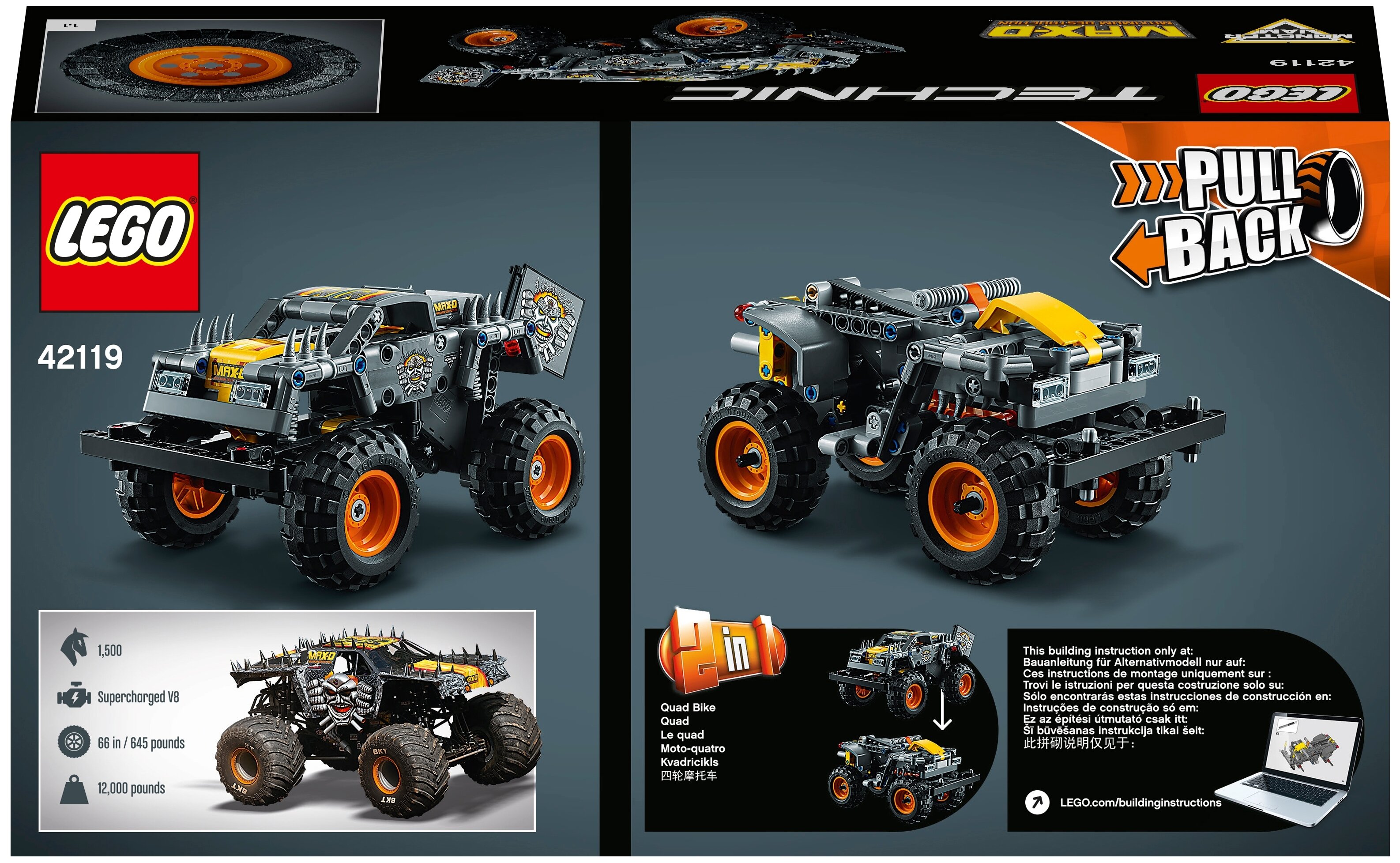 Фото Конструктор LEGO 42119 Technic Monster Jam Max-D