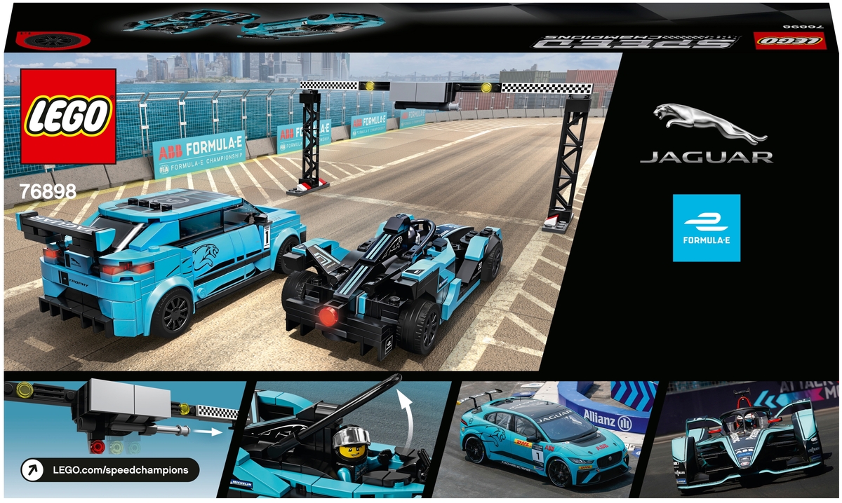 Фото Конструктор LEGO 76898 Speed Champions Formula E Panasonic Jaguar Racing GEN2 car & Jaguar I-PACE eTROPHY