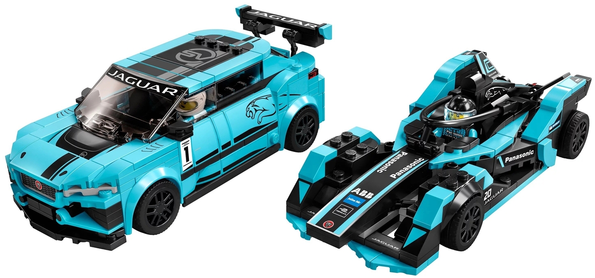 Цена Конструктор LEGO 76898 Speed Champions Formula E Panasonic Jaguar Racing GEN2 car & Jaguar I-PACE eTROPHY