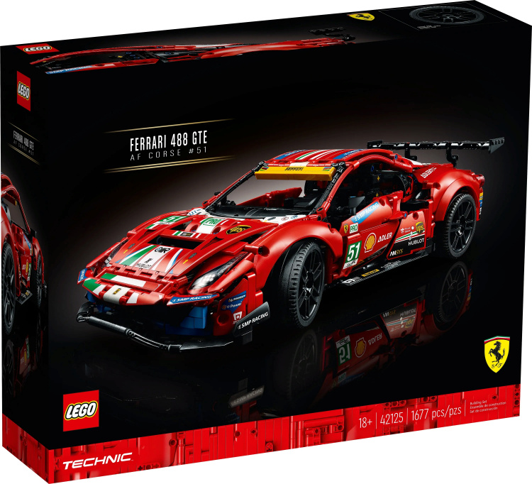 Конструктор LEGO 42125 Technic Ferrari 488 GTE “AF Corse #51”