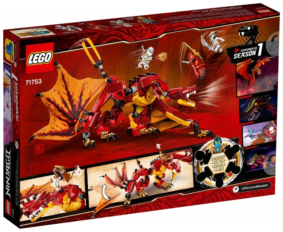 Конструктор LEGO 71753 Ниндзяго Атака огненного дракона Казахстан