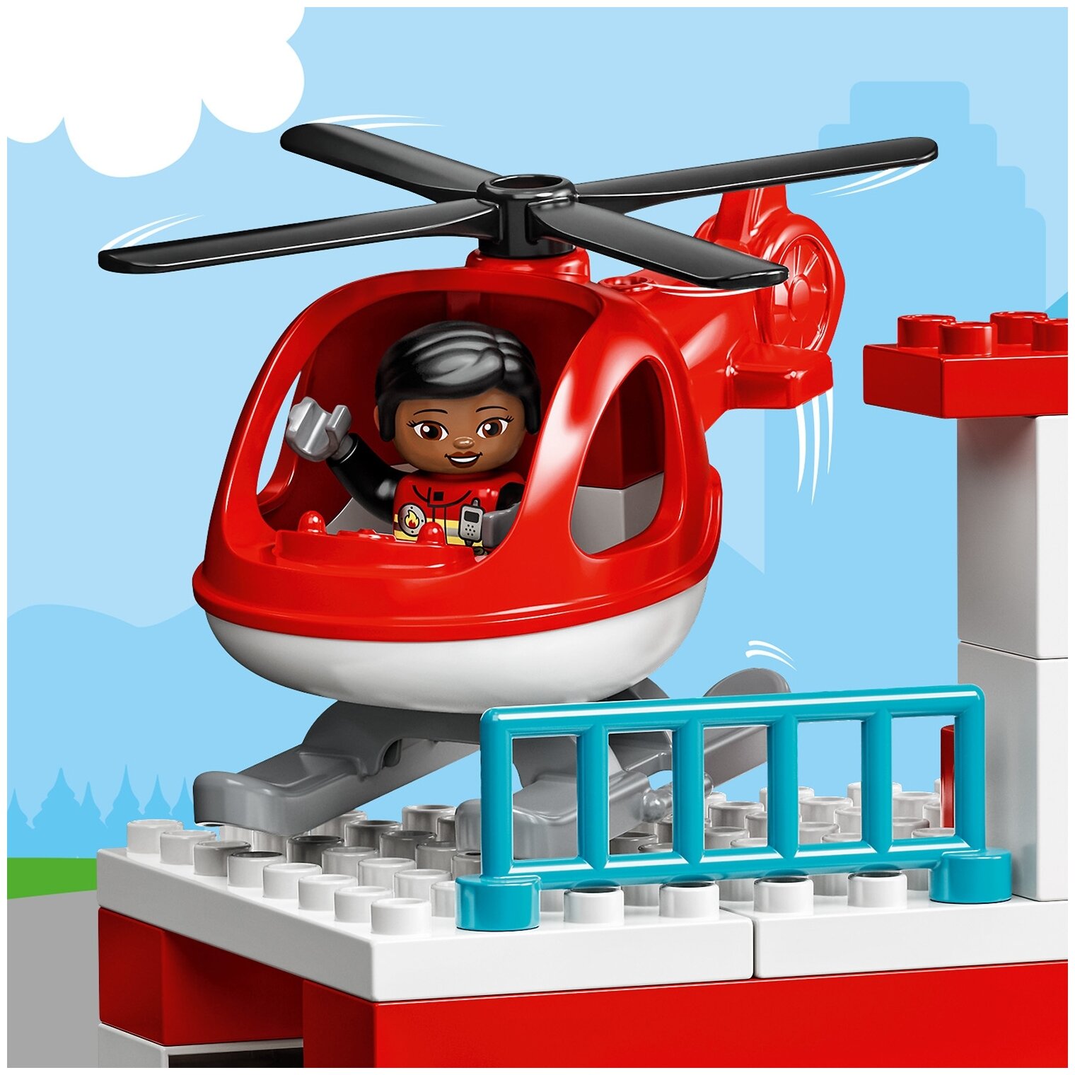 Конструктор LEGO Пожарная часть и вертолёт DUPLO 10970 Казахстан