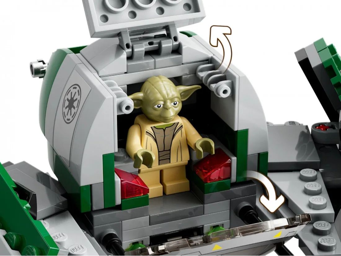 Картинка Конструктор LEGO 75360 Звездные войны Джедайский истребитель Йоды