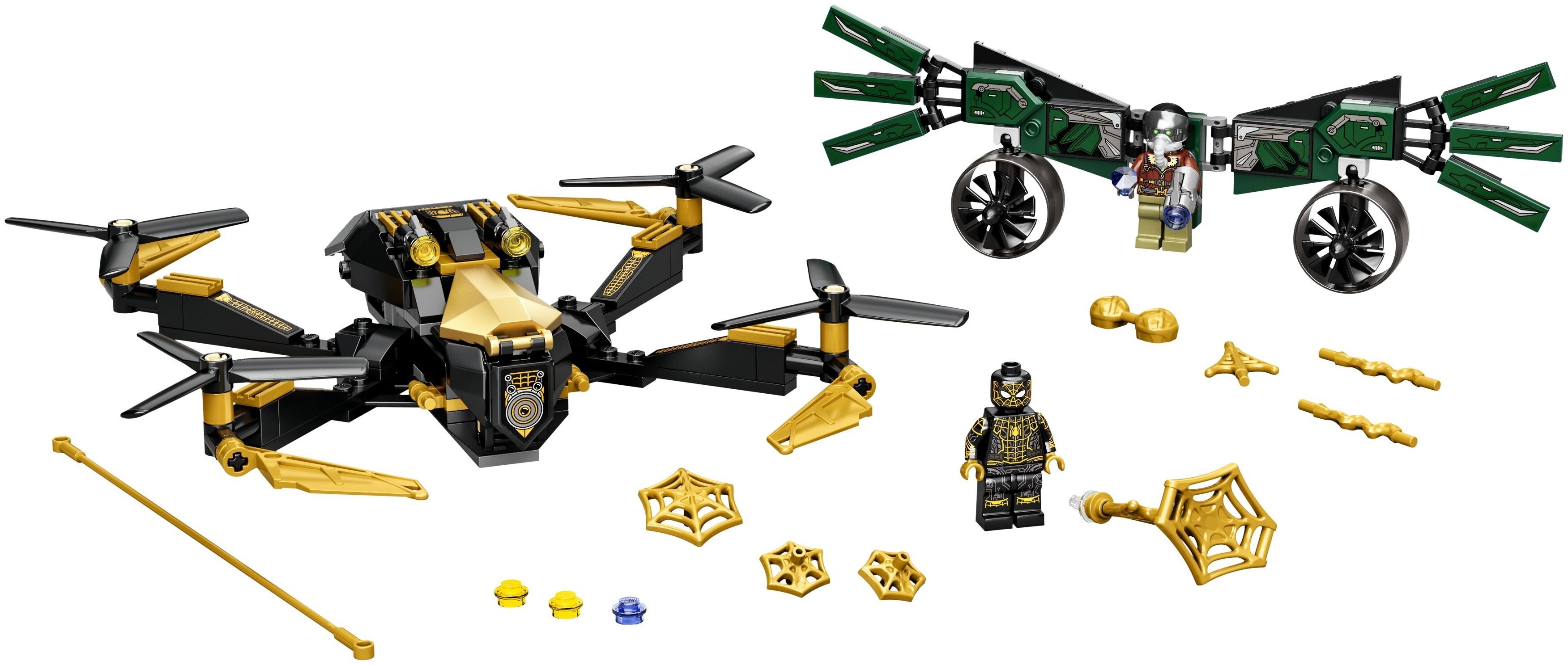 Картинка Конструктор LEGO 76195 Супер Герои Дуэль дронов Человека-Паука