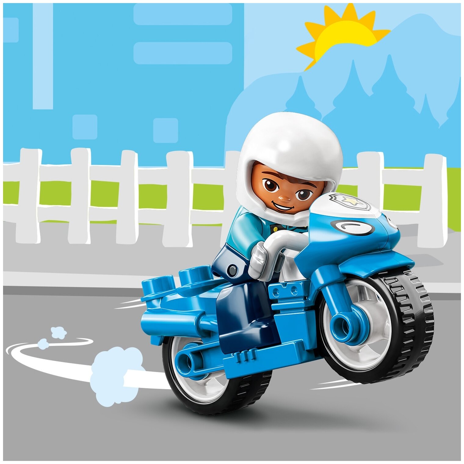 Купить Конструктор LEGO 10967 Дупло Полицейский мотоцикл