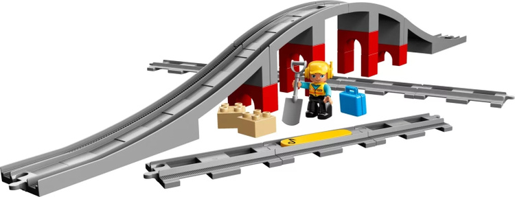 Фото Конструктор LEGO 10872 DUPLO Железнодорожный мост и рельсы