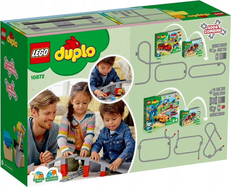 Цена Конструктор LEGO 10872 DUPLO Железнодорожный мост и рельсы