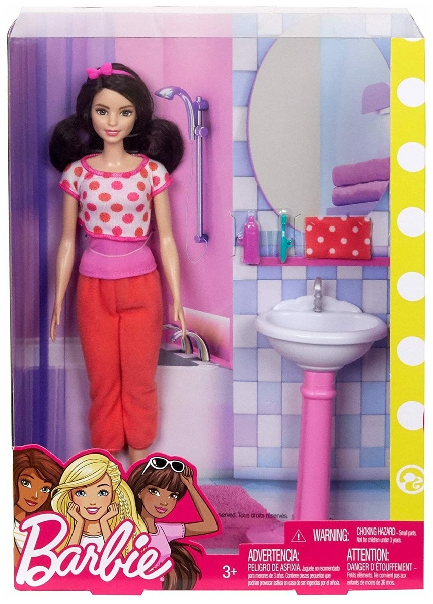 Фото Игровой набор BARBIE Комната для Barbie ванная GTD870/1