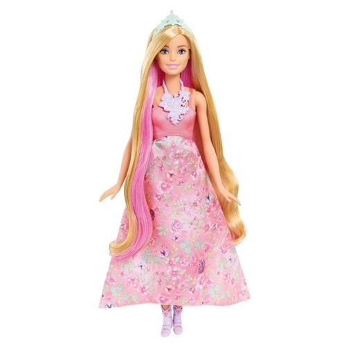 Фото Кукла BARBIE Принцесса с волшебными волосами в сверкающем платье FRB120