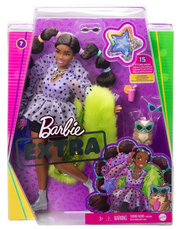 Картинка Кукла BARBIE Extra с переплетенными резинками хвостиками GXF100