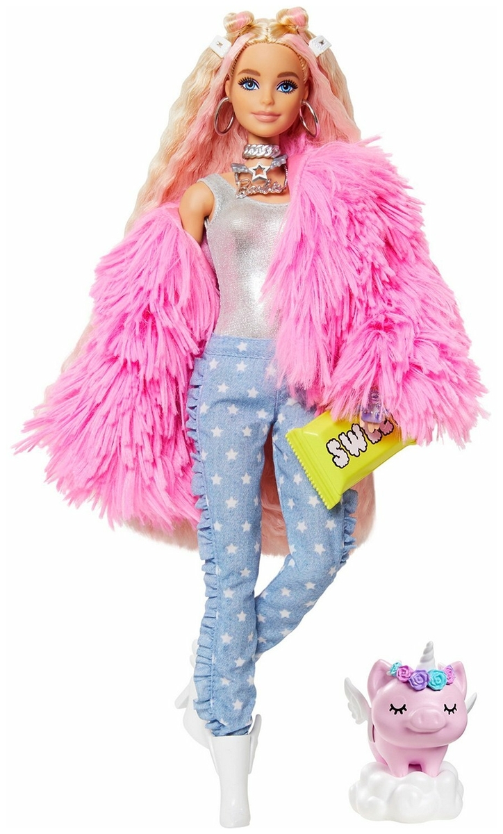 Фотография Кукла BARBIE Extra в розовой куртке GRN280