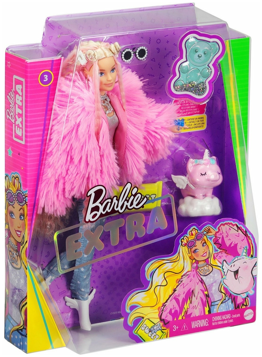Цена Кукла BARBIE Extra в розовой куртке GRN280