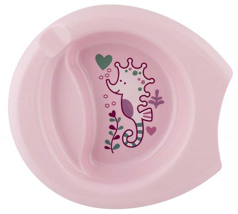 Тарелка CHICCO 00016001100000 EasyFeeding Bowl 6м+ розовая