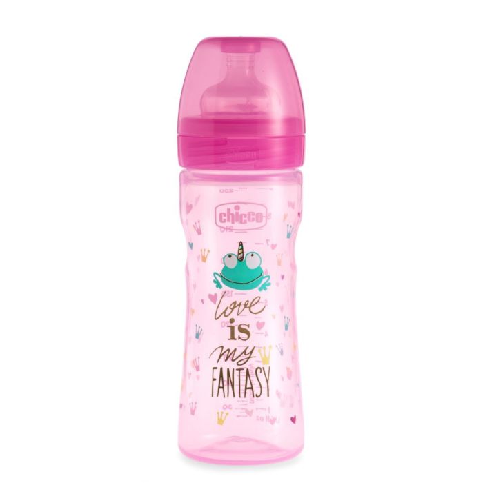 Бутылочка CHICCO 00009850000000 Well Being FANTASTIC LOVE 250 ml 2м+ силикон