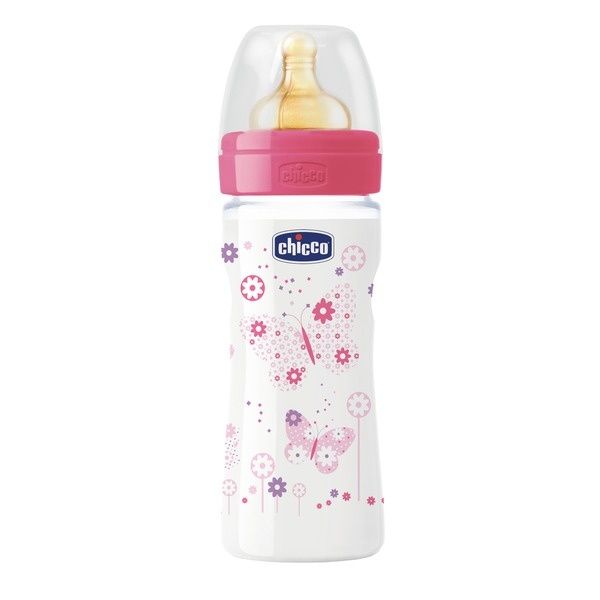 Бутылочка CHICCO 00020622100050 Well Being ADJ GIRL 250мл латекс