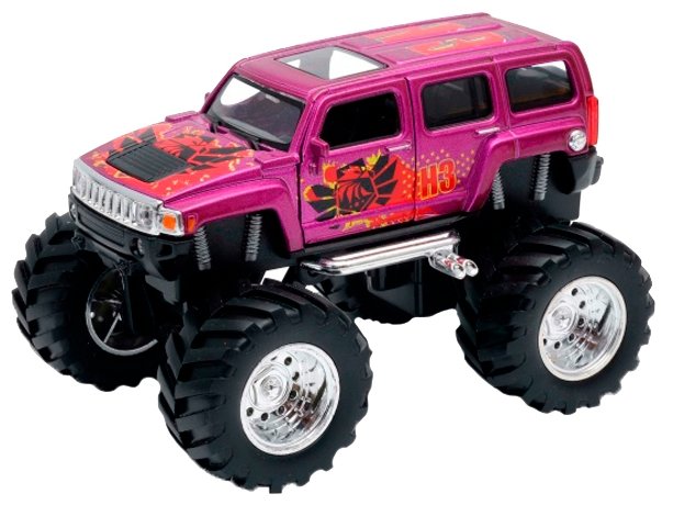 Фото Машинка Welly 1:34-39 Hammer H3 Big Wheel Monster 47001S