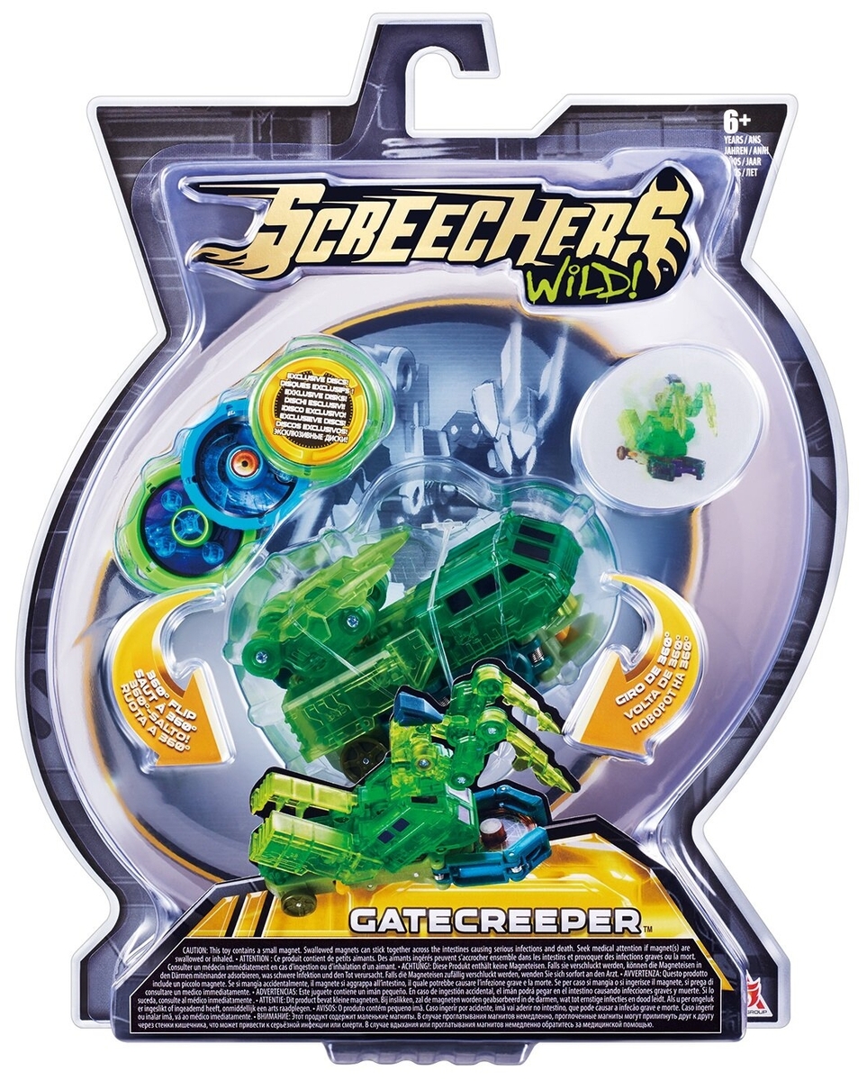 Картинка Машинка-трансформер Screechers Wild Гейткрипер, зеленый 34826