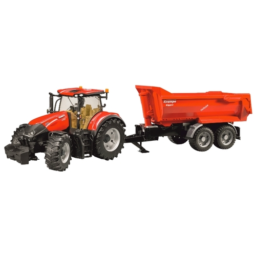 Фото Трактор BRUDER Case IH Optum 300 CVX с прицепом Krampe Tandem-Halfpipe 03-199