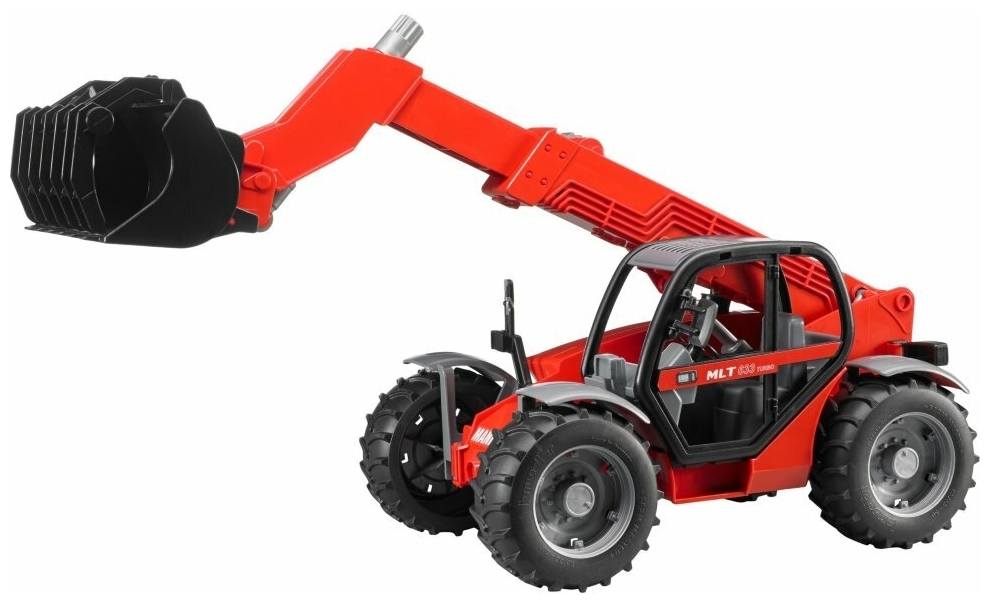 Машинка BRUDER Погрузчик колёсный Manitou MLT 633 с телескопическим ковшом 02-125