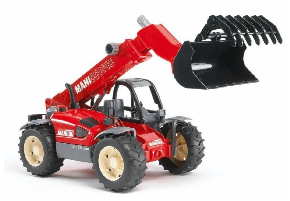 Картинка Машинка BRUDER Погрузчик колёсный Manitou MLT 633 с телескопическим ковшом 02-125