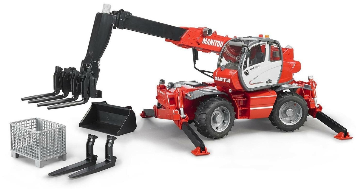 Машинка BRUDER Погрузчик колесный Manitou MRT 2150 с телескопическим ковшом 02-129