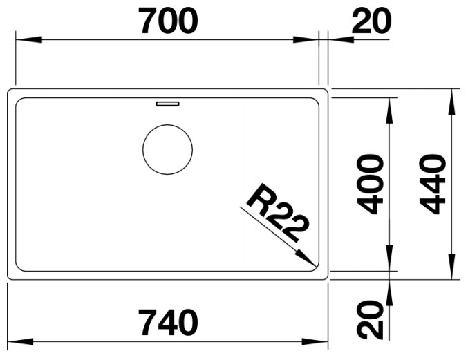 Фотография Кухонная мойка BLANCO Andano 700-U (522971)