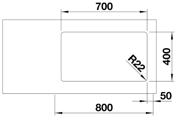 Картинка Кухонная мойка BLANCO Andano 700-U (522971)