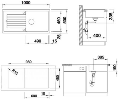 Картинка Кухонная мойка BLANCO Zia XL 6 S кофе (517577/523993)