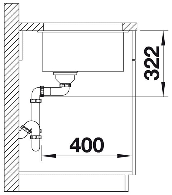 Картинка Кухонная мойка BLANCO Subline 700-U Level вулканический серый (527355)