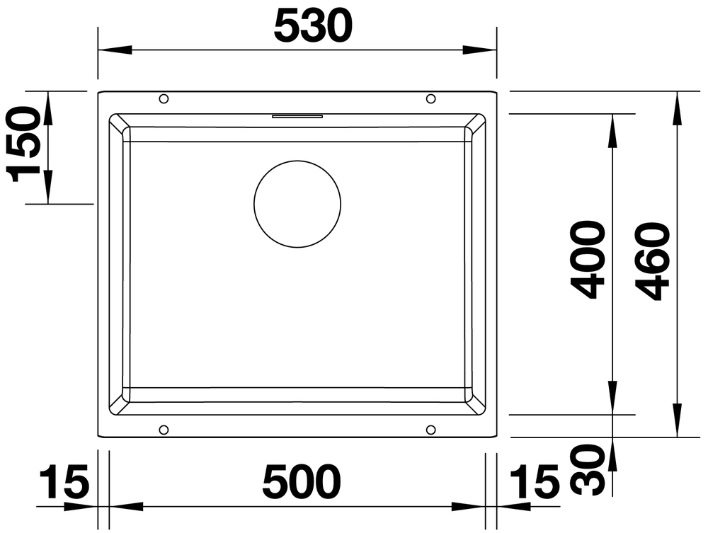 Фотография Кухонная мойка BLANCO Subline 500-U шампань (523438)